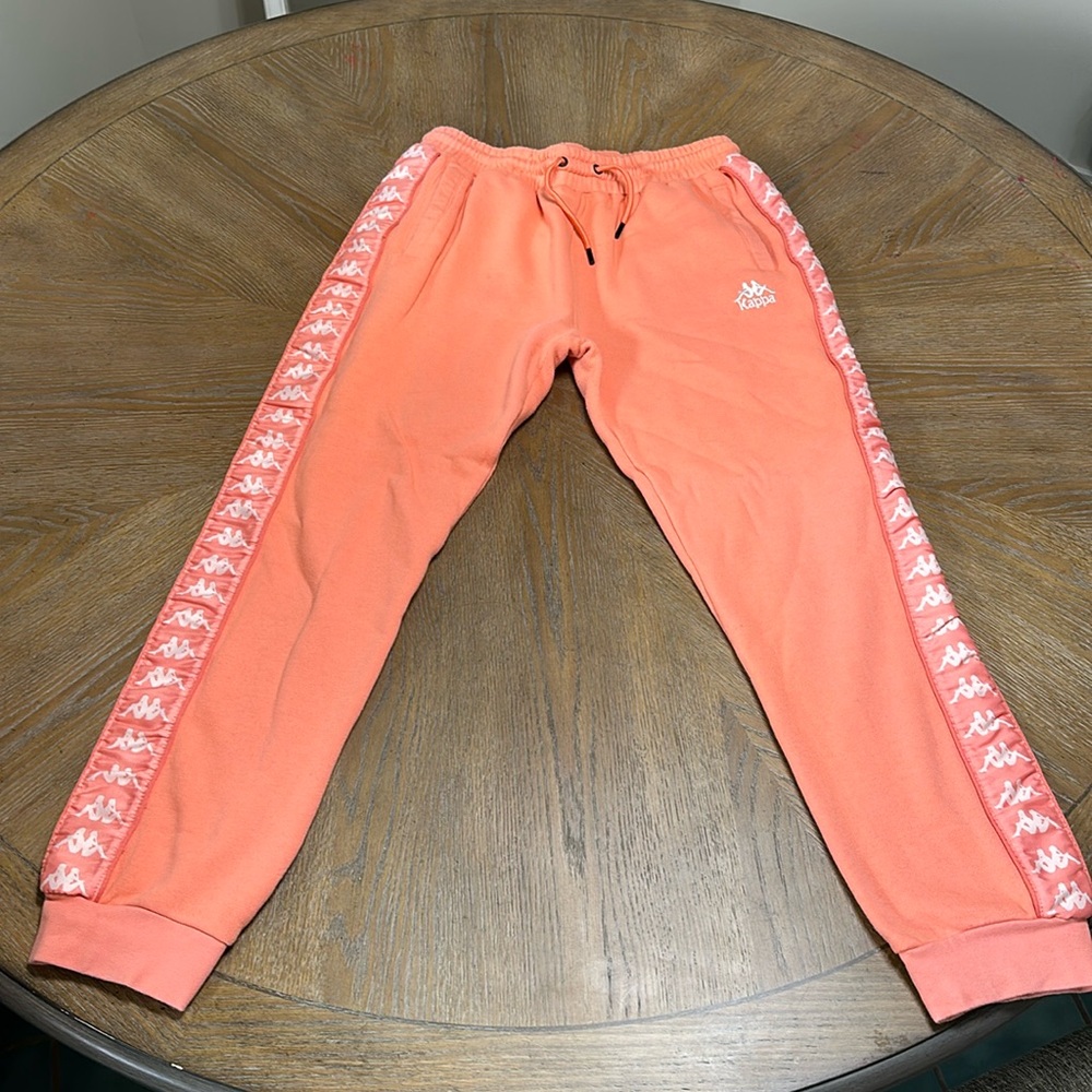 Kappa Men’s Coral Joggers with Logo Tape